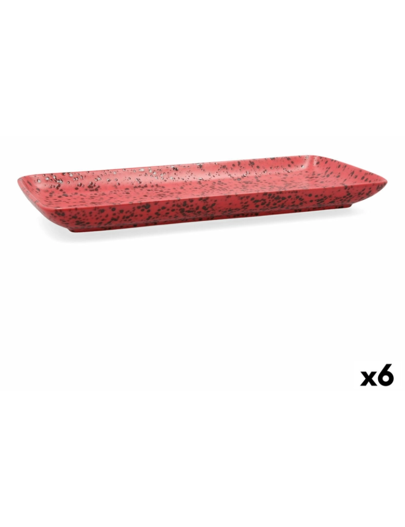 Ariane - Recipiente de Cozinha Ariane Oxide Cerâmica Vermelho (36 x 16,5  cm) (6 Unidades)