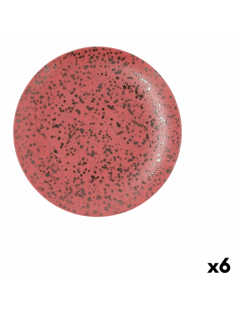 imagem de Prato de Jantar Ariane Oxide Vermelho Cerâmica Ø 24 cm (6 Unidades)1