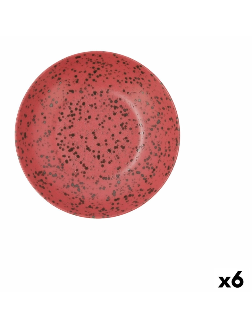 Ariane - Prato Fundo Ariane Oxide Cerâmica Vermelho (Ø 21 cm) (6 Unidades)
