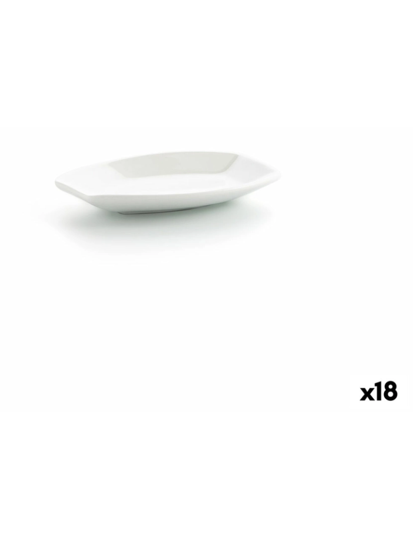 Ariane - bandeja de aperitivos Ariane Alaska 9,6 x 5,9 cm Mini Oval Cerâmica Branco (10 x 7,4 x 1,5 cm) (18 Unidades)