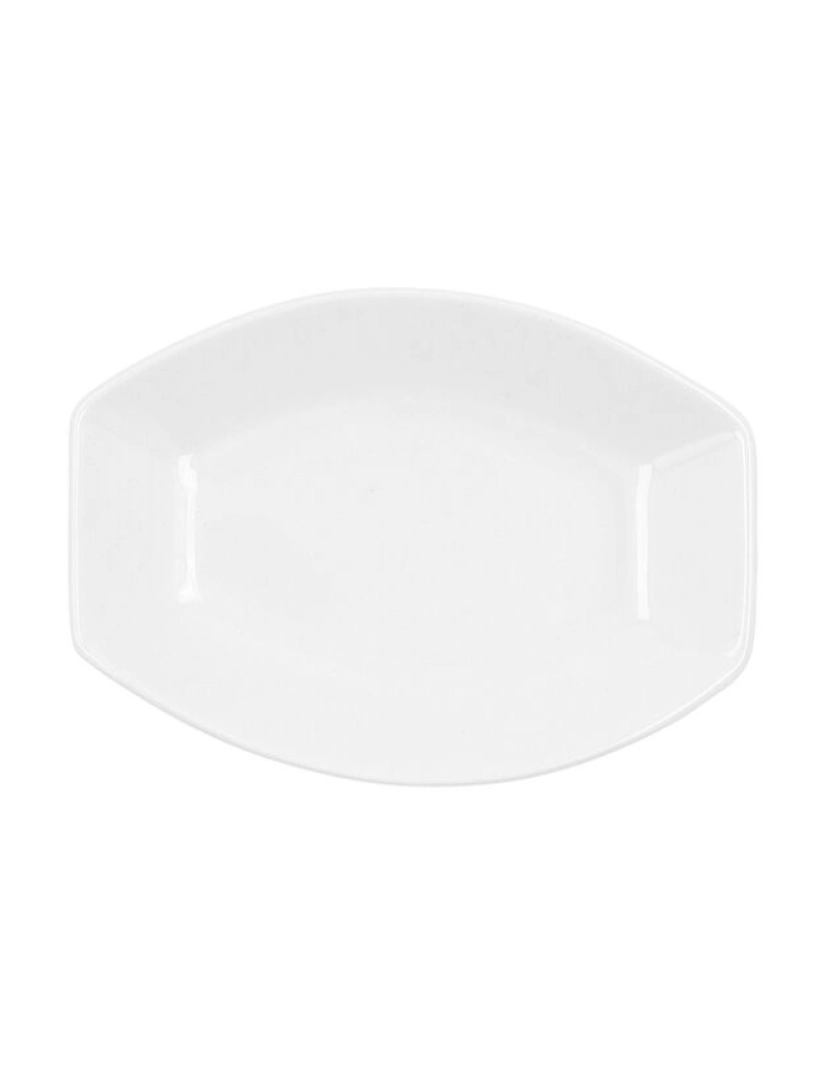 imagem de bandeja de aperitivos Ariane Alaska 9,6 x 5,9 cm Mini Oval Cerâmica Branco (10 x 7,4 x 1,5 cm) (18 Unidades)2