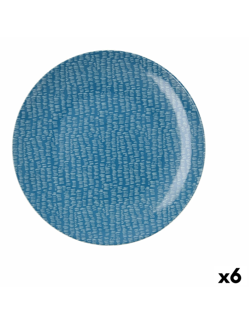 imagem de Prato de Jantar Ariane Ripple Azul Cerâmica 25 cm (6 Unidades)1