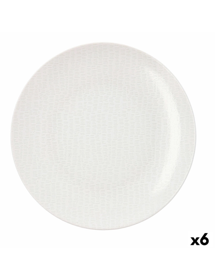 Ariane - Prato Fundo Ariane Coupe Ripple Cerâmica Branco (20 cm) (6 Unidades)