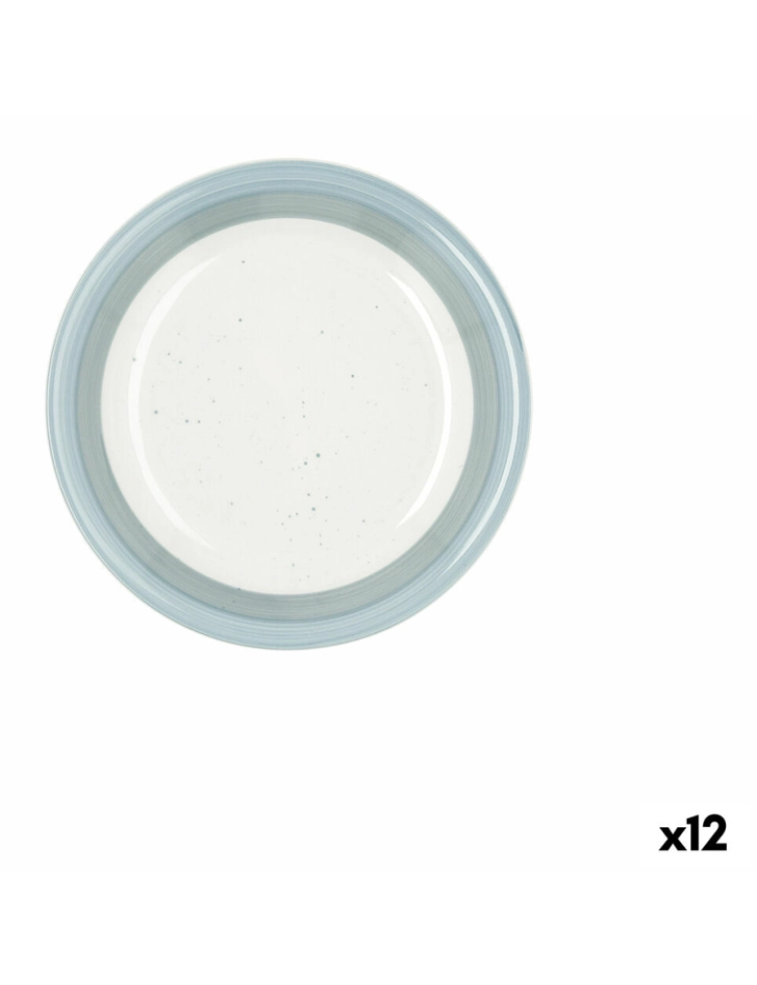 imagem de Prato de Sobremesa Quid Allegra Aqua Cerâmica Duas cores (19 cm) (12 Unidades)1