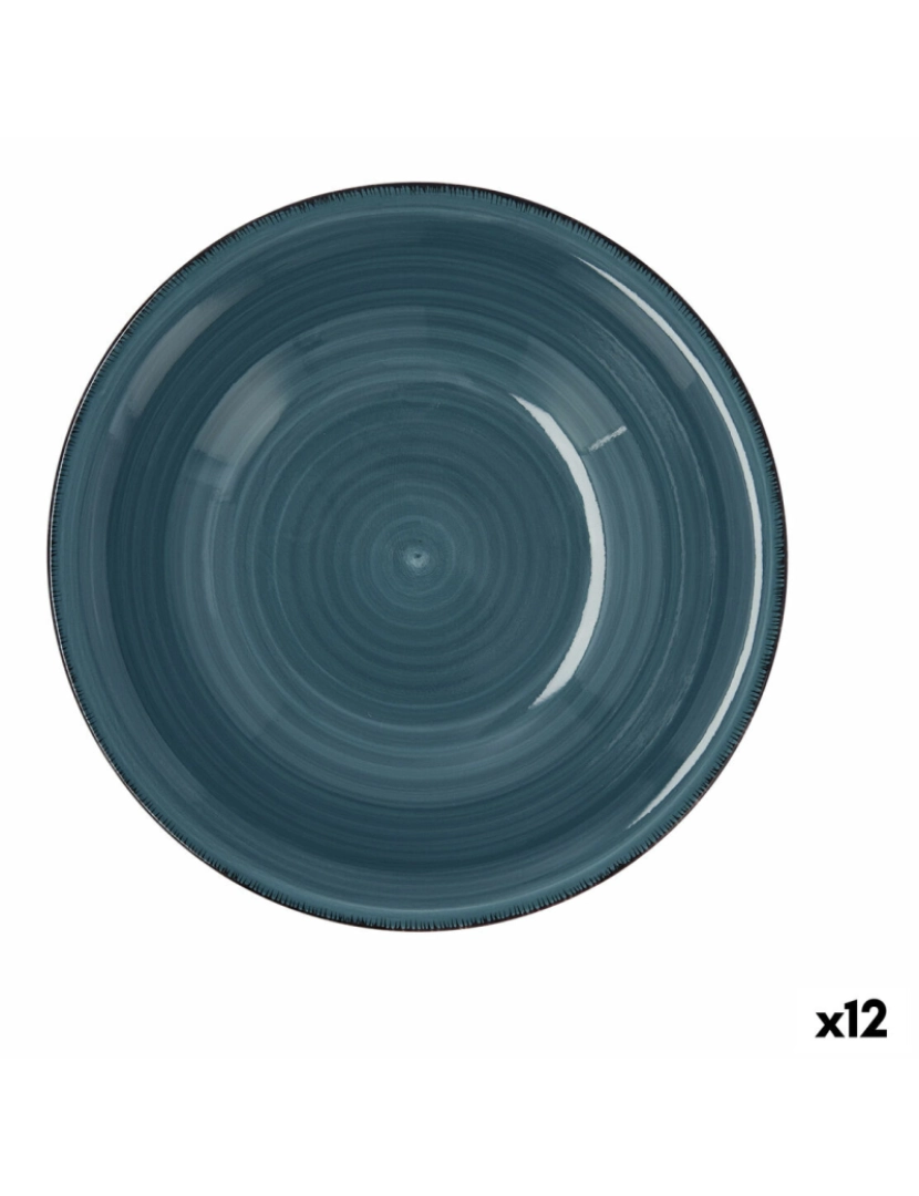 Quid - Prato Fundo Quid Vita Cerâmica Azul (ø 21,5 cm) (12 Unidades)