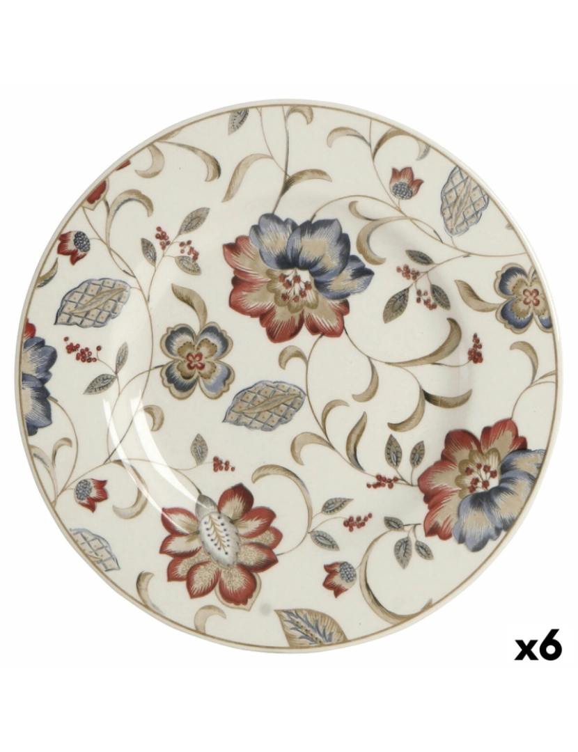 imagem de Prato para Sobremesas Queen´s By Churchill Jacobean Floral Cerâmica servies 21,3 cm (6 Unidades)1