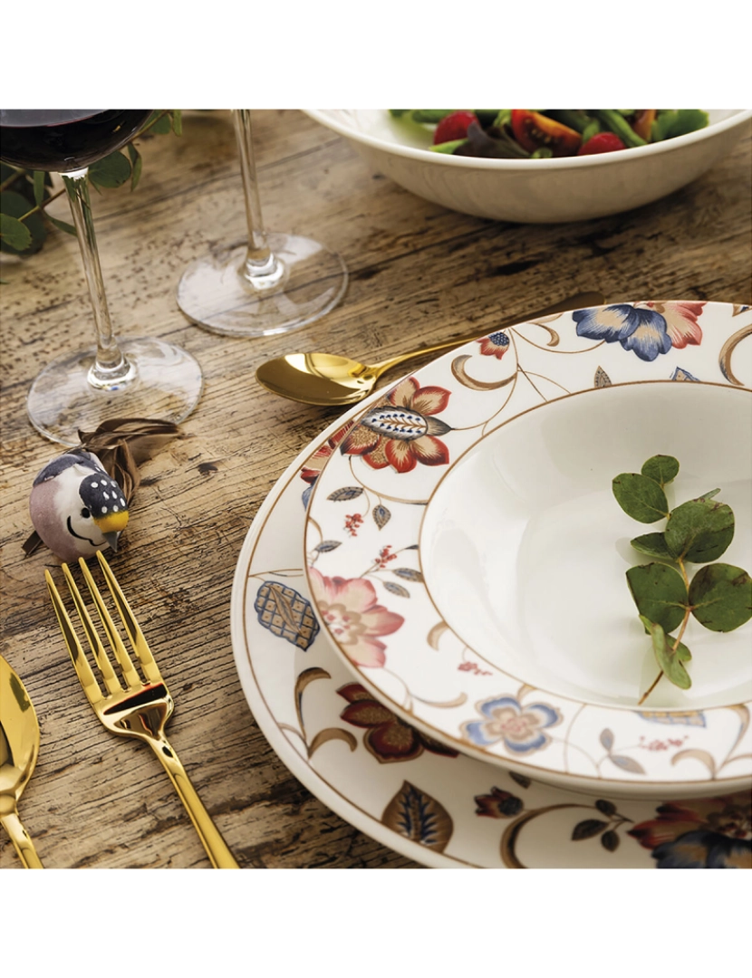 imagem de Prato para Sobremesas Queen´s By Churchill Jacobean Floral Cerâmica servies 21,3 cm (6 Unidades)3