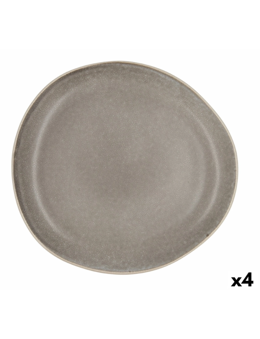 Bidasoa - Prato de Jantar Bidasoa Gio Irregular Cinzento Cerâmica 26,5 cm (4 Unidades)