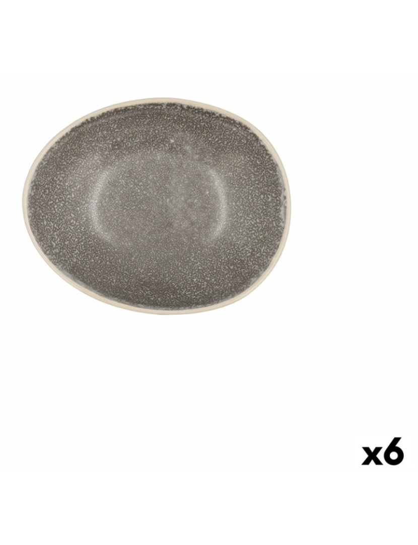 Bidasoa - Tigela Bidasoa Gio 15 x 12,5 x 4 cm Cerâmica Cinzento (6 Unidades)
