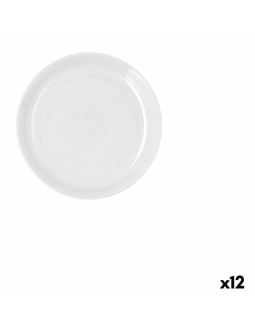 Ariane - Prato de Jantar Ariane Artisan Branco Cerâmica Ø 21 cm (12 Unidades)