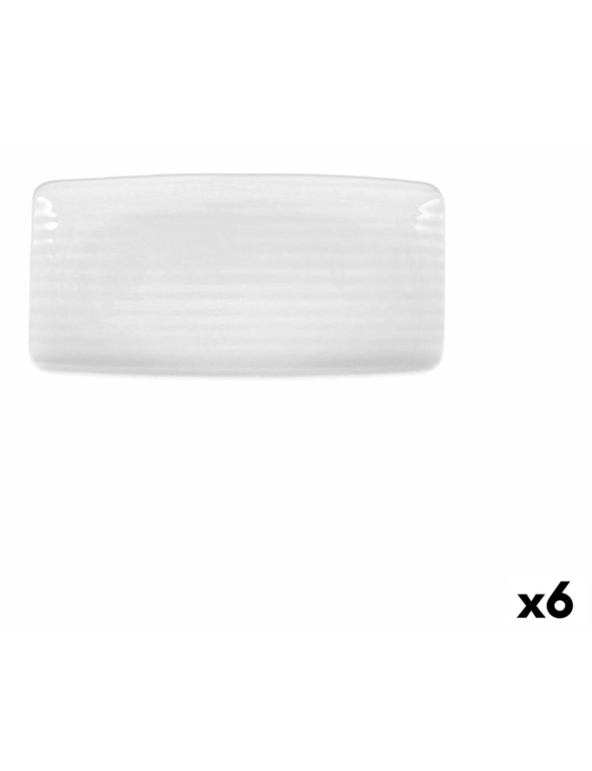 Ariane - bandeja de aperitivos Ariane Artisan Cerâmica Branco 30 x 15 cm (6 Unidades)