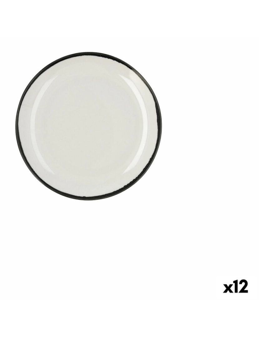 Ariane - Prato de Jantar Ariane Vital Filo Branco Cerâmica Ø 21 cm (12 Unidades)