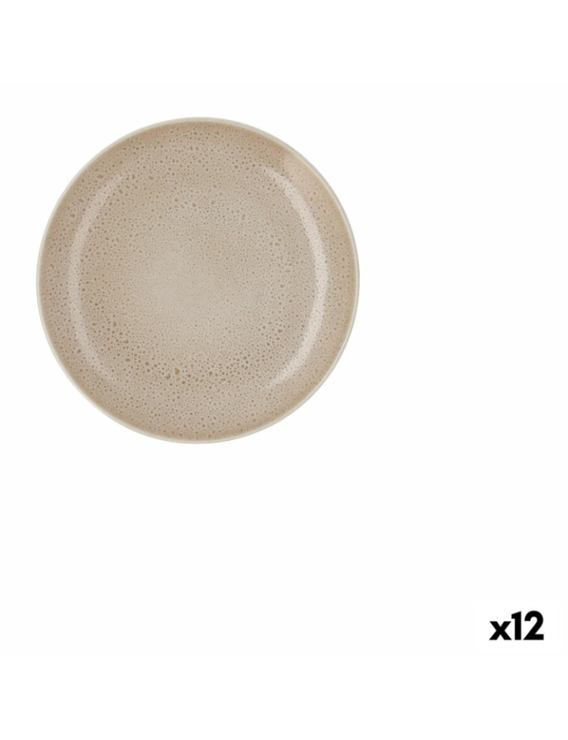 Ariane - Prato de Jantar Ariane Porous Bege Cerâmica Ø 21 cm (12 Unidades)
