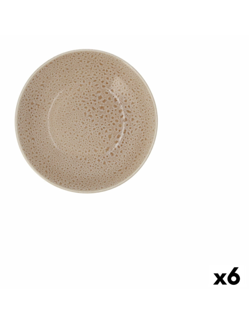 imagem de Prato Fundo Ariane Porous Cerâmica Bege Ø 21 cm (6 Unidades)1