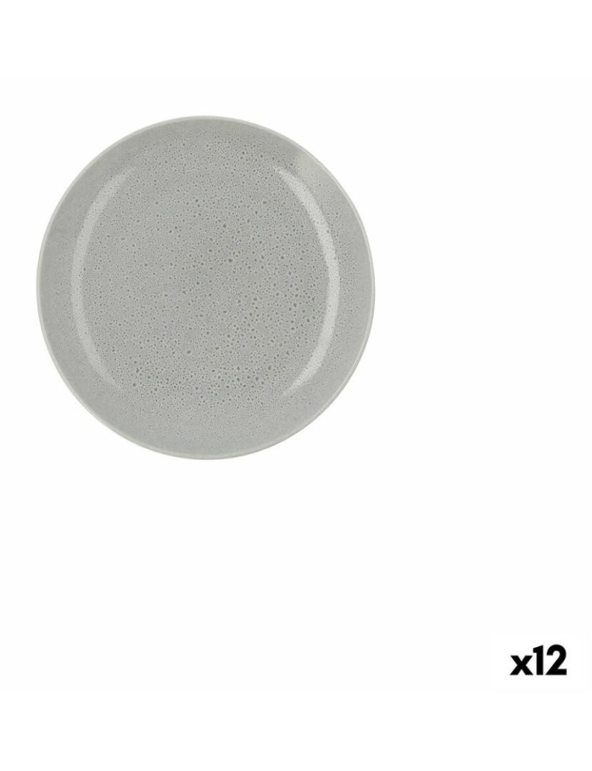 Ariane - Prato de Jantar Ariane Porous Verde Cerâmica Ø 21 cm (12 Unidades)