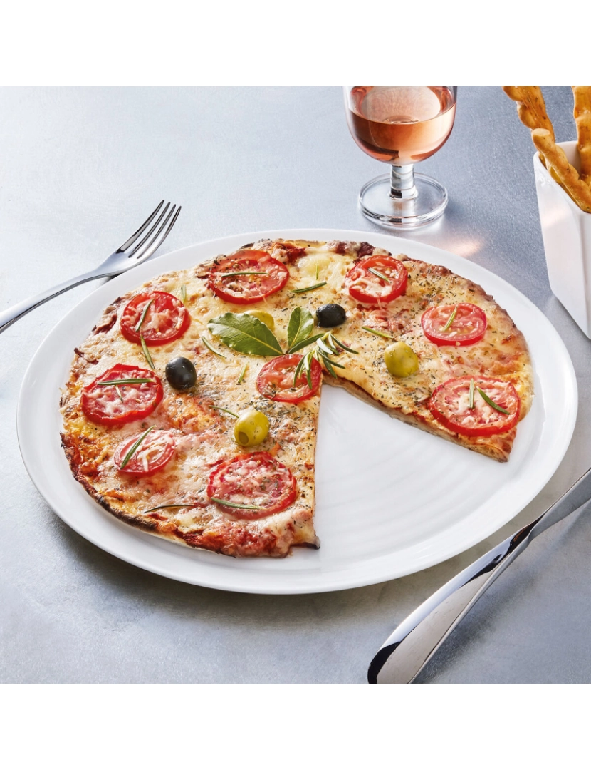 imagem de Prato para Pizza Arcoroc Evolutions Branco Vidro Ø 32 cm (6 Unidades)2