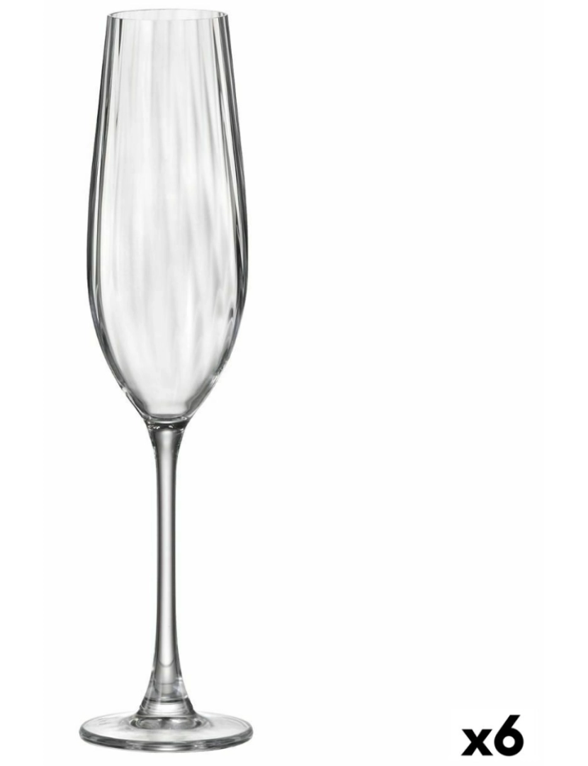 Bohemia Crystal - Copo de champanhe Bohemia Crystal Optic Transparente Vidro 260 ml (6 Unidades)