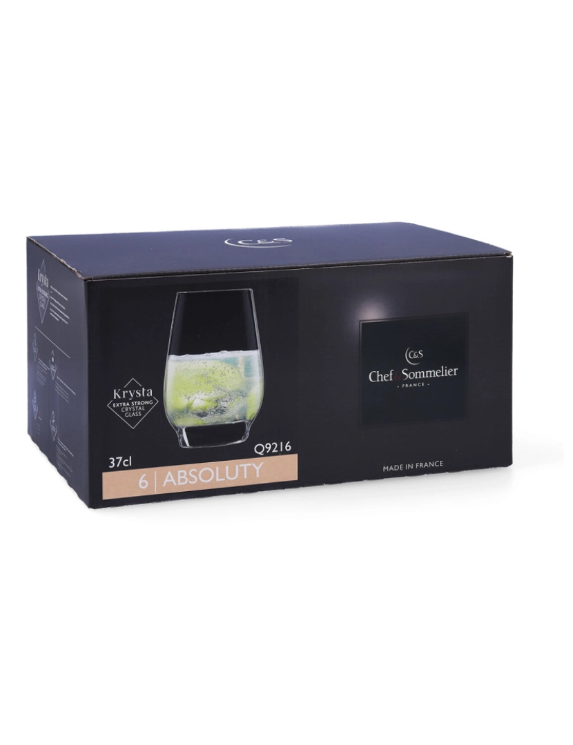 imagem de Conjunto de Copos Chef & Sommelier Absoluty Transparente 6 Unidades Vidro 370 ml3