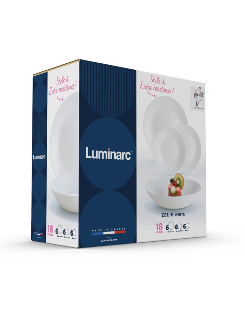 imagem de Conjunto de Louça Luminarc 12004 Branco Vidro 18 Peças2