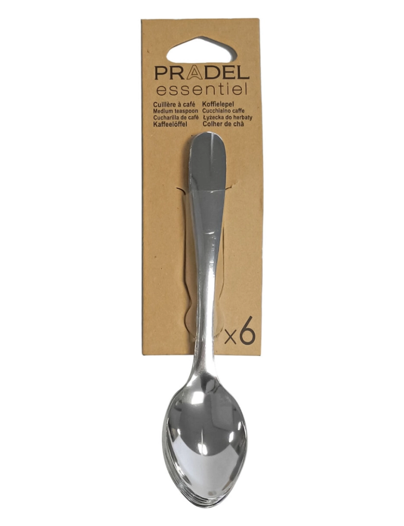 Pradel Essentiel - Conjunto de Colheres Pradel essentiel Ondine Sobremesa Aço Metal 18 cm (6 Unidades)