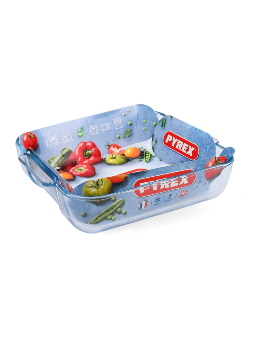 imagem de Recipiente de Cozinha Pyrex Classic Quadrado Transparente Vidro 25 x 22 x 6 cm (6 Unidades)2