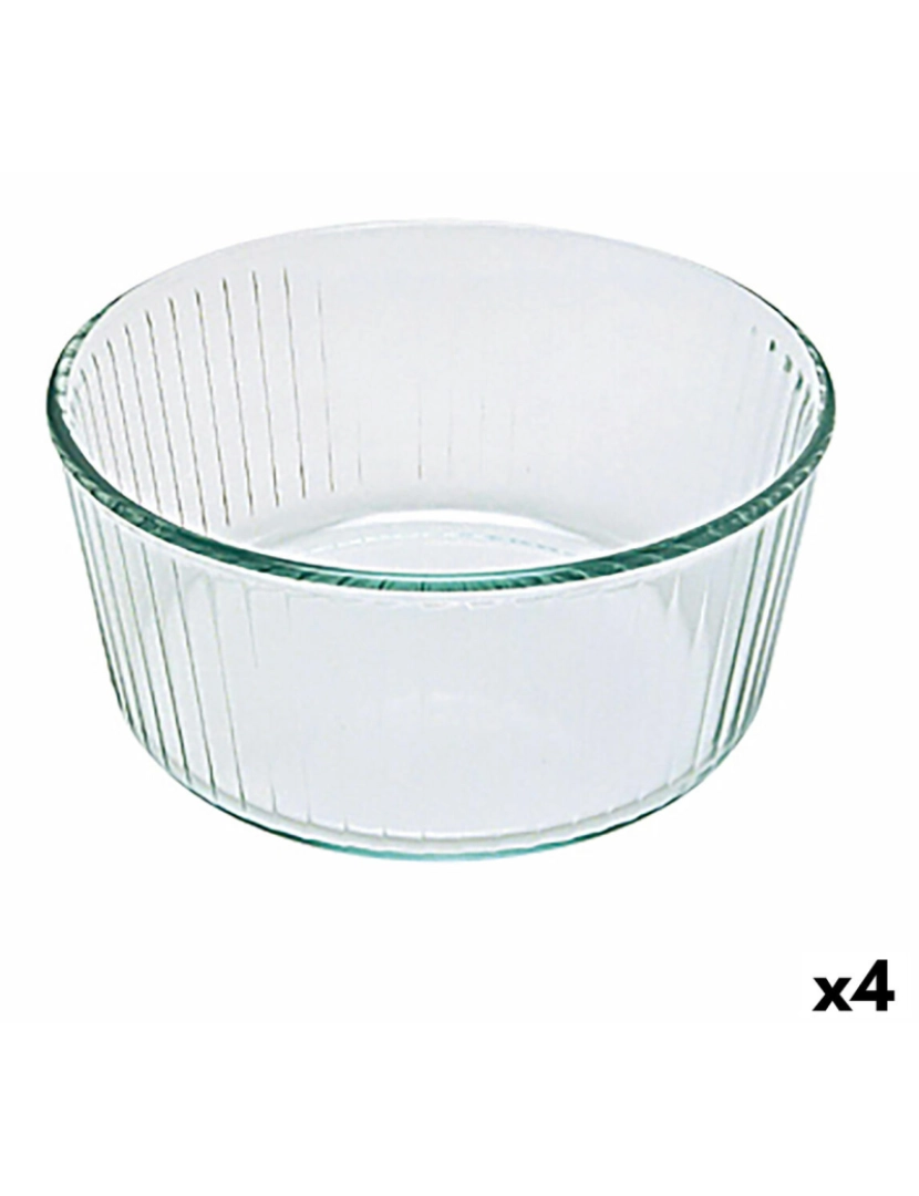 Pyrex - Molde para o Forno Pyrex Classic Soufflé 21 x 21 x 10 cm Transparente Vidro (4 Unidades)