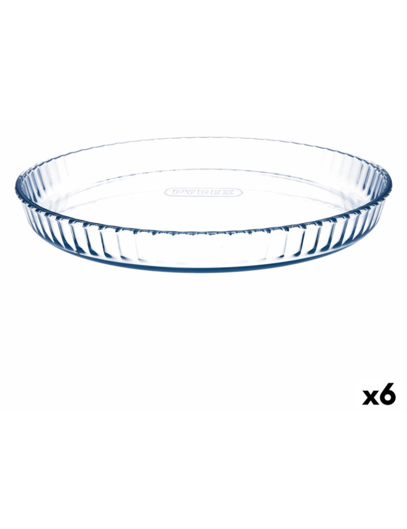 Pyrex - Molde para o Forno Pyrex Classic Vidrio Plano Redondo Transparente Vidro 6 Unidades 31 x 31 x 4 cm