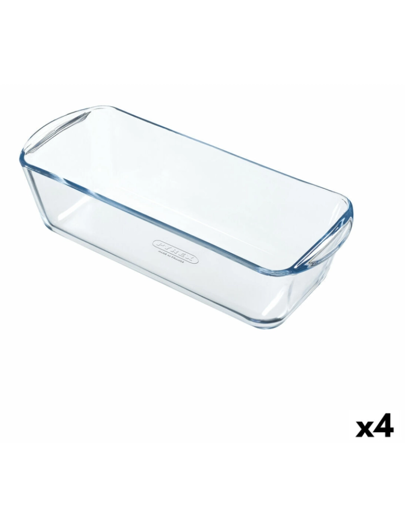 Pyrex - Molde para o Forno Pyrex Classic Vidrio Retangular Transparente Vidro 28 x 11 x 8 cm (4 Unidades)
