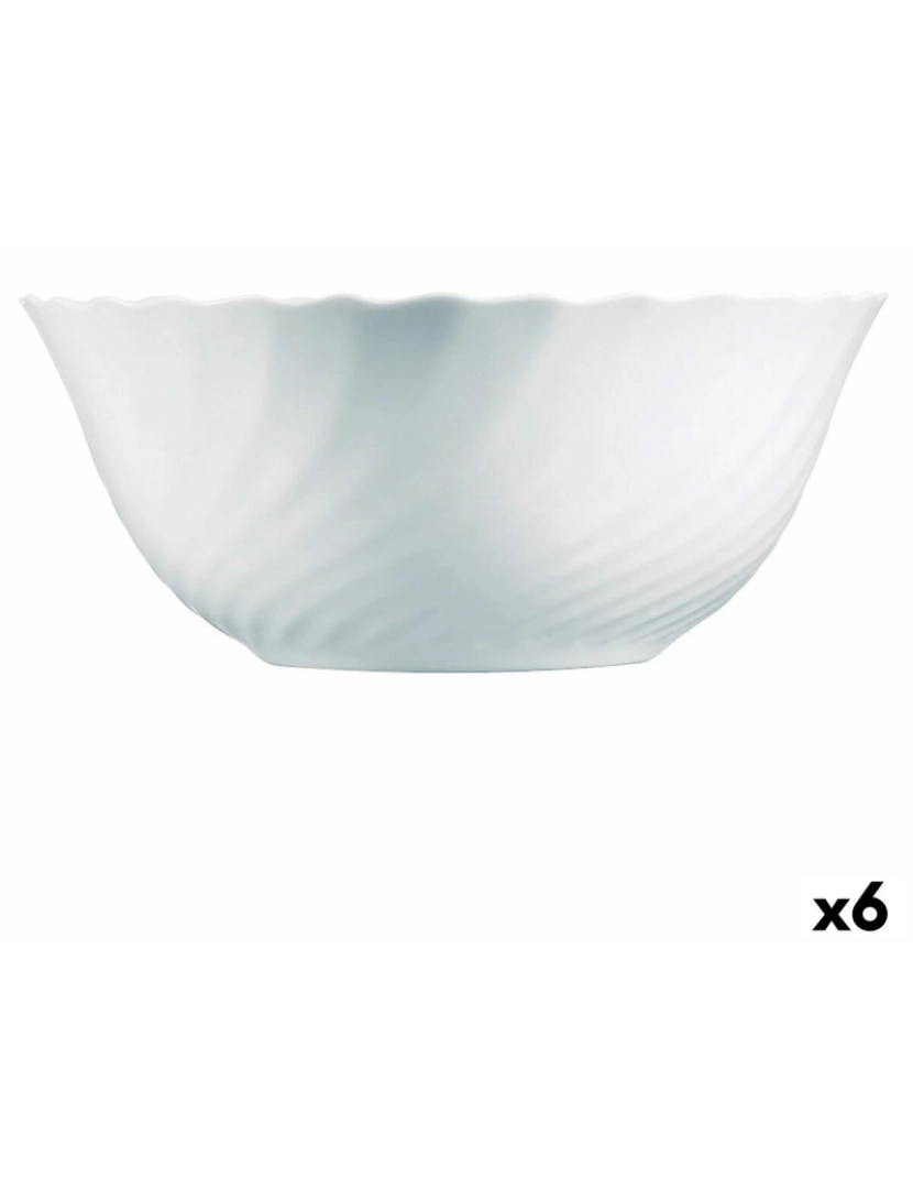 imagem de Saladeira Luminarc Trianon Branco Vidro (24 cm) (6 Unidades)1