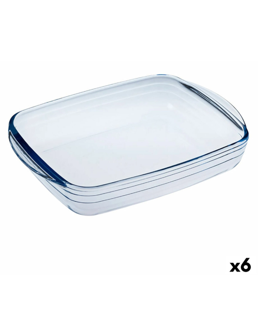 imagem de Molde para o Forno Ô Cuisine Ocuisine Vidrio Retangular Transparente Vidro 23 x 15 x 5 cm (6 Unidades)1