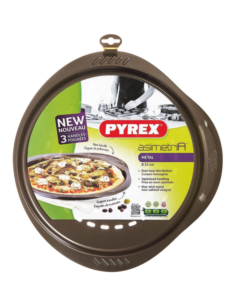imagem de Molde para Pizza Pyrex Asimetria Metal Ø 32 cm (6 Unidades)2