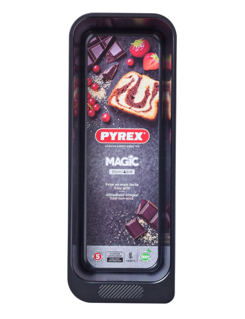 imagem de Molde para o Forno Pyrex Magic Retangular Preto Ø 30 cm (6 Unidades)2