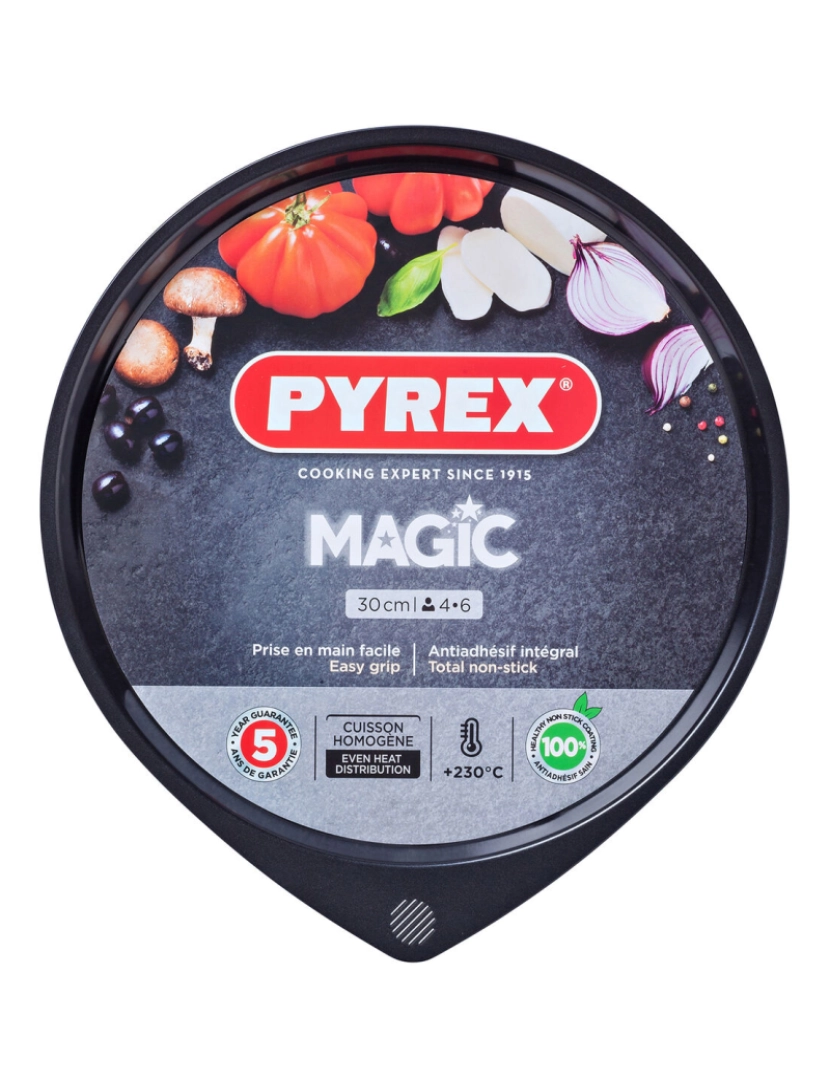 imagem de Molde para Pizza Pyrex Magic Preto Metal Ø 30 cm (6 Unidades)2