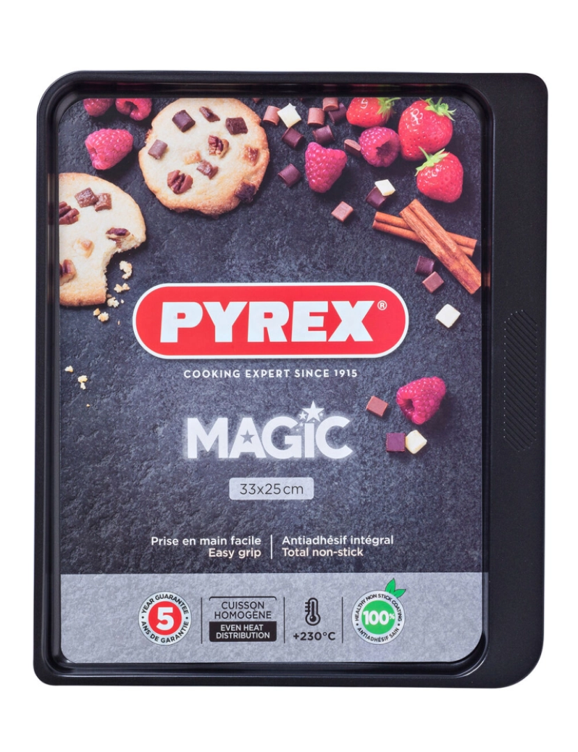 imagem de Molde para o Forno Pyrex Magic Preto Plano Metal 33 x 25 cm (6 Unidades)2