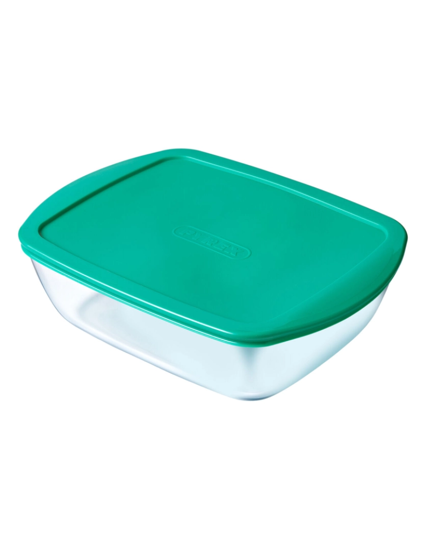 imagem de Lancheira Retangular com Tampa Pyrex Cook & store Turquesa Silicone Vidro (23 x 16 x 6 cm) (6 Unidades)2