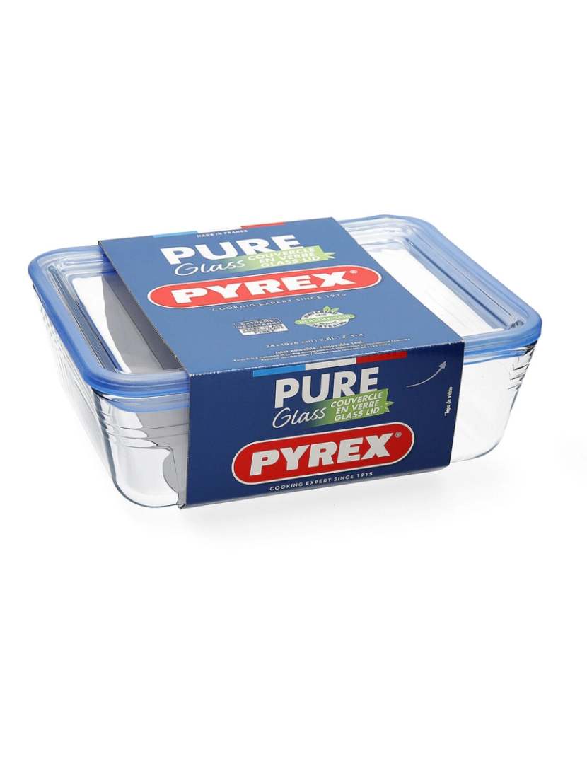 imagem de Lancheira Hermética Pyrex Pure Glass Transparente Vidro (800 ml) (6 Unidades)3