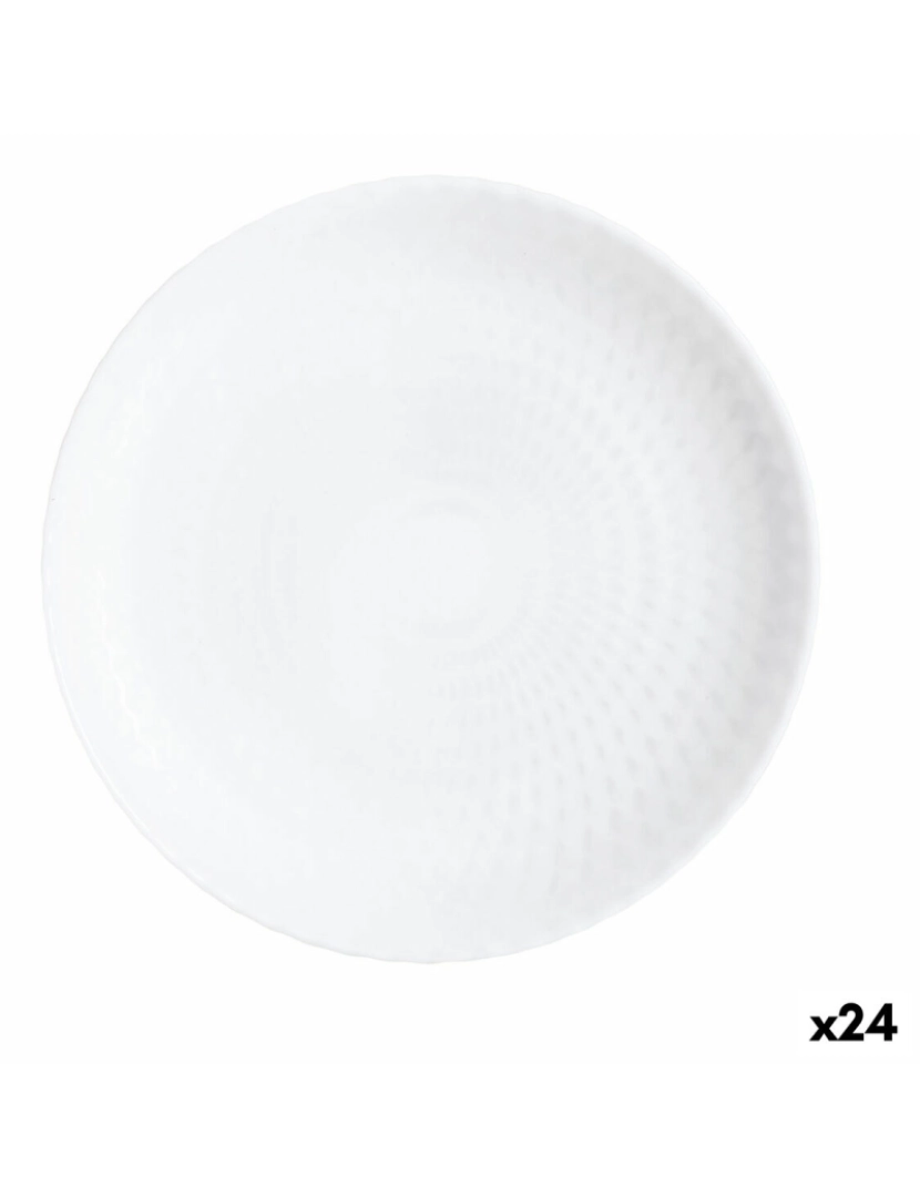 imagem de Prato de Sobremesa Luminarc Pampille Branco Vidro (19 cm) (24 Unidades)1