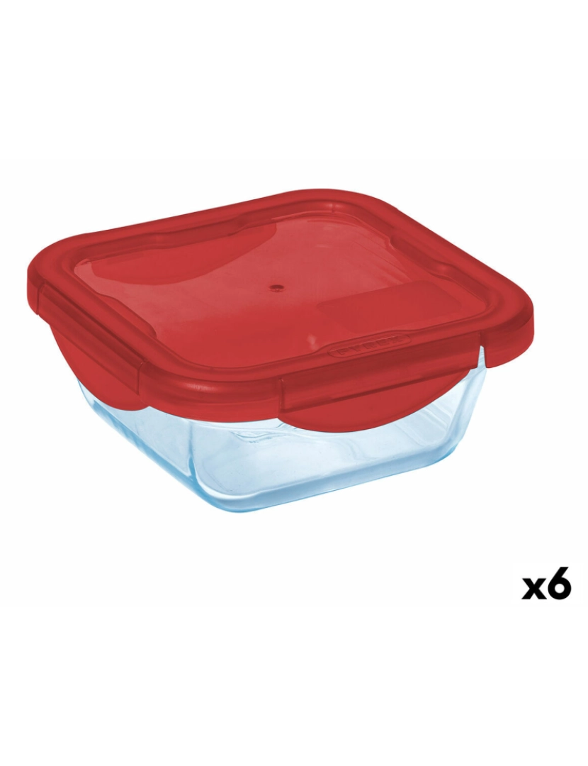 imagem de Lancheira Hermética Pyrex Cook & go Azul Vidro (800 ml) (6 Unidades)1