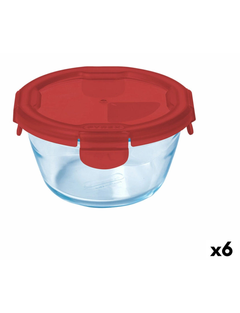 imagem de Lancheira Hermética Pyrex Cook & go Vermelho Vidro (600 ml) (6 Unidades)1