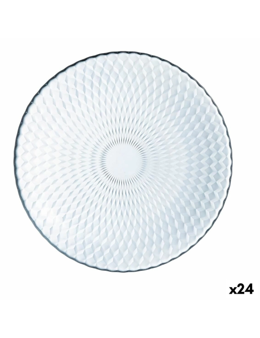 imagem de Prato de Jantar Luminarc Pampille Clear Transparente Vidro 25 cm (24 Unidades)1