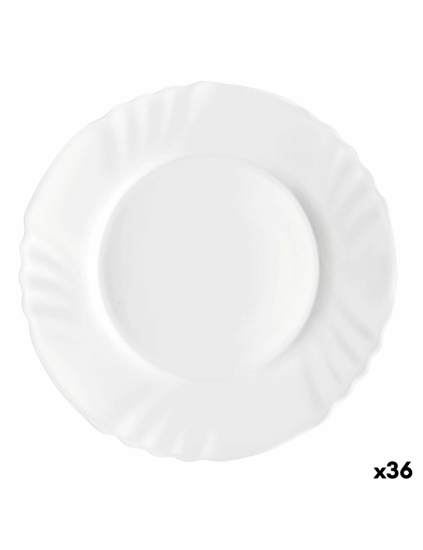 Bormioli Rocco - Prato de Sobremesa Bormioli Rocco Ebro Branco Vidro (20 cm) (36 Unidades)