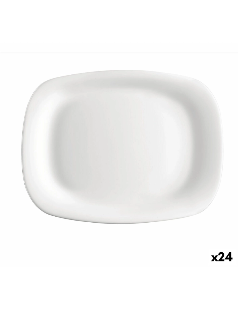 imagem de Recipiente de Cozinha Bormioli Rocco Parma Retangular Branco Vidro 20 x 28 cm (24 Unidades)1