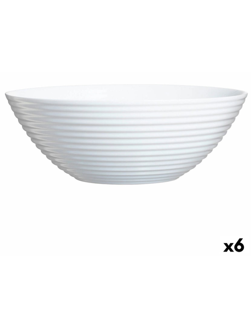 Luminarc - Saladeira Luminarc Harena Branco Vidro (Ø 27,3 cm) (6 Unidades)