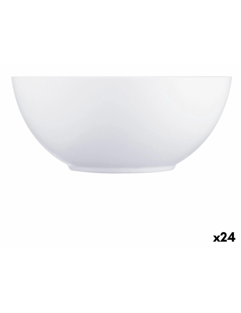 Luminarc - Tigela Luminarc Diwali Branco Vidro (Ø 18 cm) (24 Unidades)