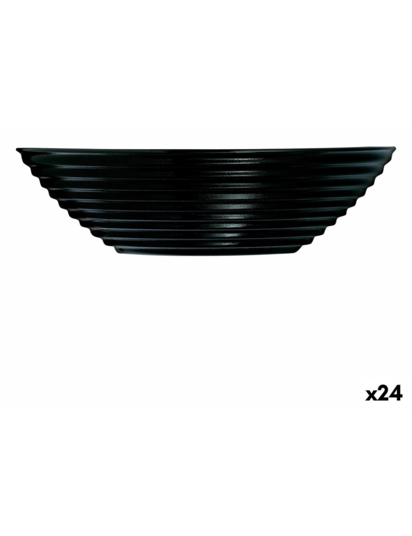 Luminarc - Tigela Luminarc Harena Preto Vidro (16 cm) (24 Unidades)