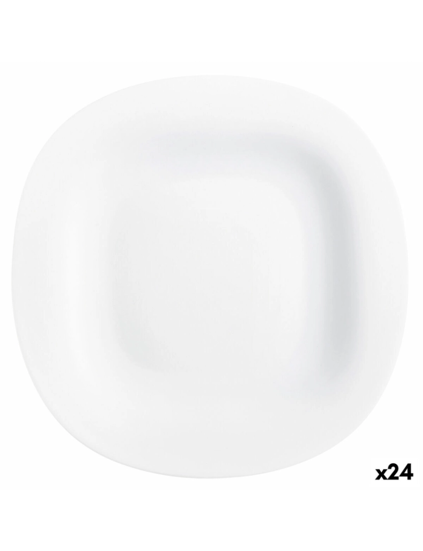 Luminarc - Prato de Jantar Luminarc Carine Blanco Branco Vidro Ø 26 cm (24 Unidades)