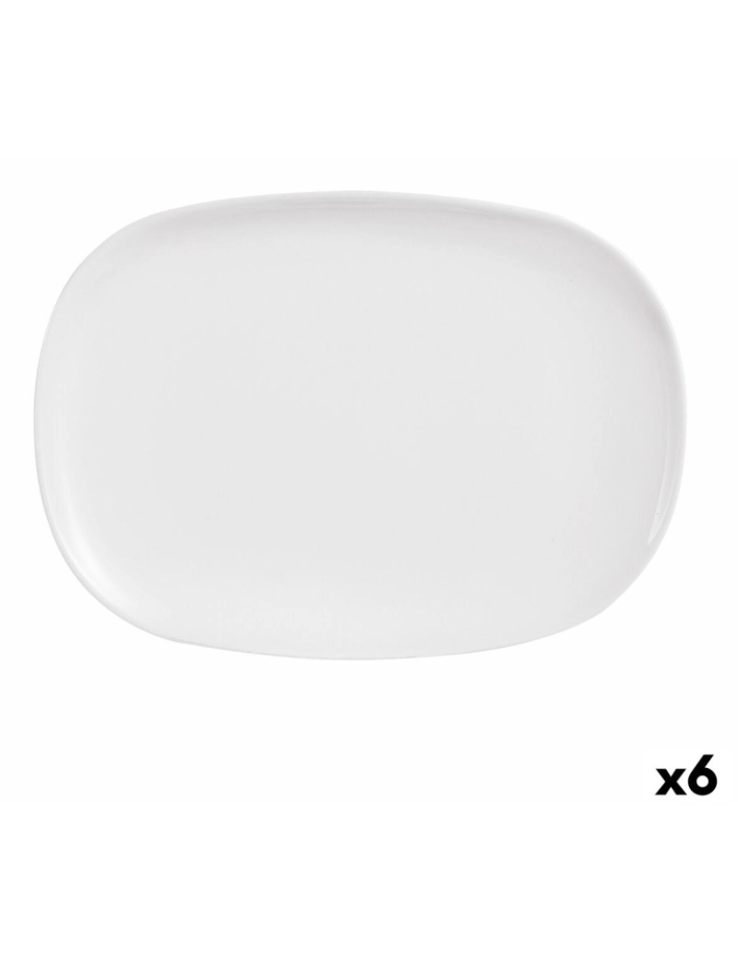 Luminarc - Recipiente de Cozinha Luminarc Sweet Line Retangular Branco Vidro 35 x 24 cm (6 Unidades)