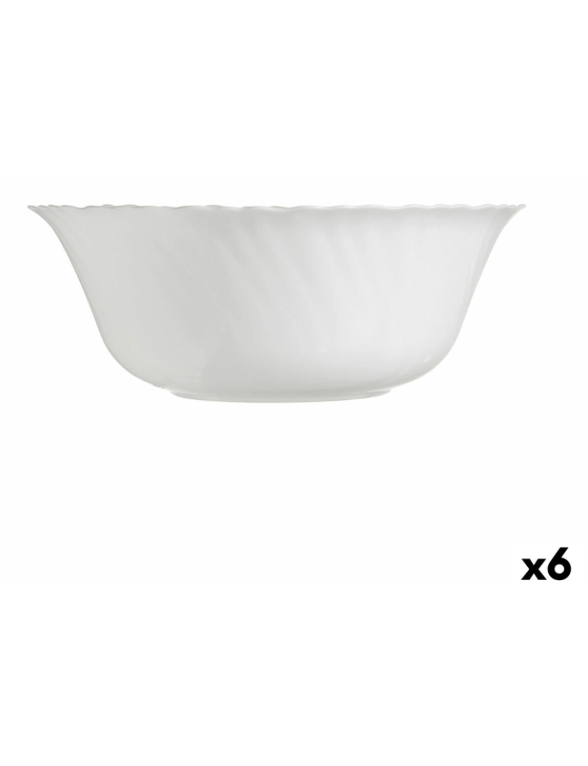 Luminarc - Saladeira Luminarc Feston Branco Vidro (25 cm) (6 Unidades)