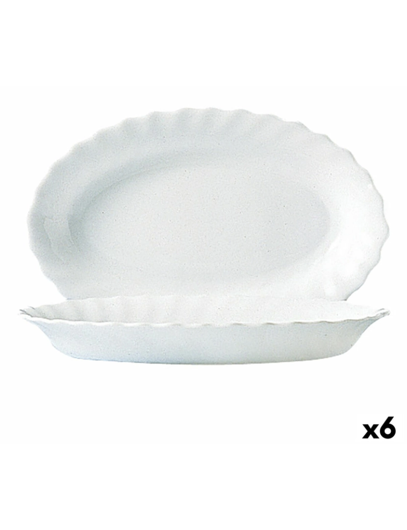 Luminarc - Recipiente de Cozinha Luminarc Trianon Branco Vidro (Ø 35 cm) (6 Unidades)