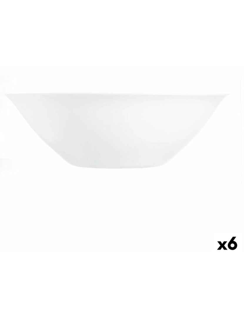 Luminarc - Saladeira Luminarc Carine Branco Vidro (Ø 27 cm) (6 Unidades)